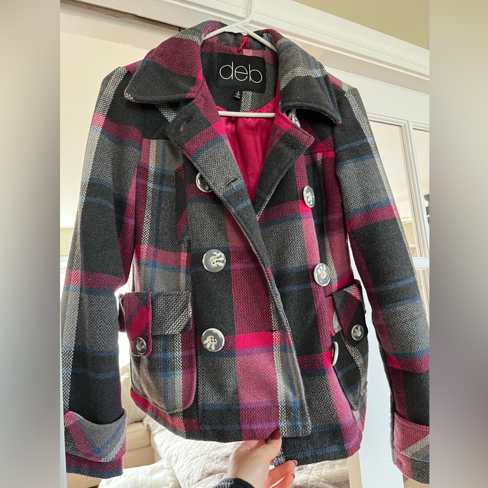Deb girls dress coat size S